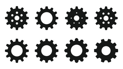 Mechanical Gear Icons for Technology Projects