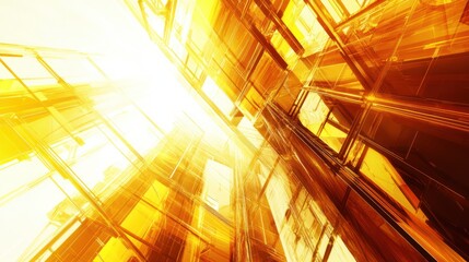 Golden Architectural Abstract: A Futuristic Vision