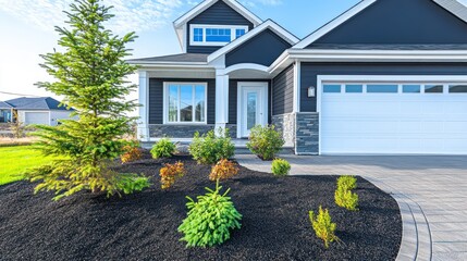 Modern House Exterior Landscaping: A Dream Home with Lush Greenery