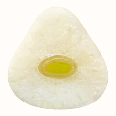 Garlic clove in section isolated on white background. Raw vegetable segments close up. Organic food. realistic 3d vector illustration.