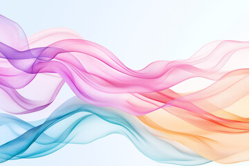 Obraz premium A colorful wave of fabric with a blue stripe