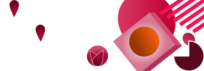 Vivid Shapes: Abstract Art with Pink & Orange