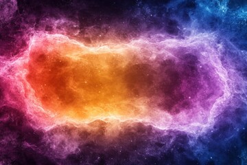 Fototapeta premium Cosmic Nebula With Vibrant Hues and Glowing Stars