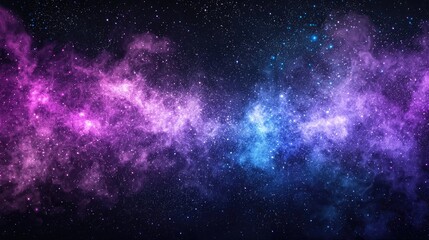 Fototapeta premium smoke with sparks, purple and blue highlights, dark background,