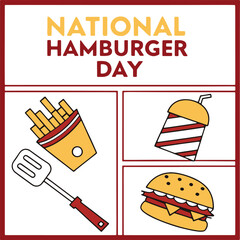 National Hamburger Day Celebration Poster