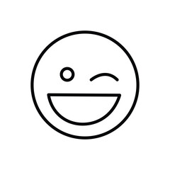 Obraz premium Winking and smiling emoji