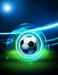 modern blue-green background for football poster ver 8