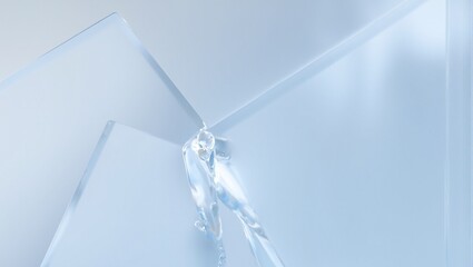 Obraz premium Gleaming clear acrylic with polished edges refracting light