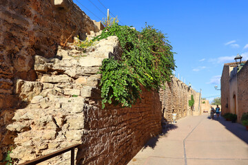 Medieval city walls of 13th Century l in Alcúdia, Mallorca, Balearic Islands, Spain