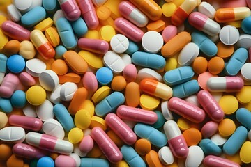 Colorful Assorted Pills and Capsules