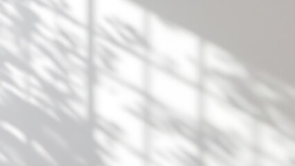 Blurred overlay effect for photo and mockups. Wall texture with organic drop diagonal shadow and rays of light on a white wall. shadows for natural light effects