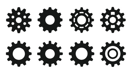 Simple Icon Gear Design for Industrial Use