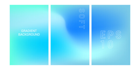 Soft blue abstract background. Blurred gradient blue color. Modern background Fluid waves. Design for poster. greeting card, brochure, flayer