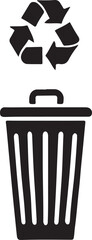recycle bin victor design isolated on the white background.