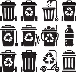 recycle bin victor design isolated on the white background.