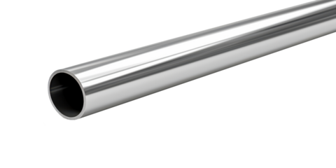 steel pipe isolated on white or transparent png