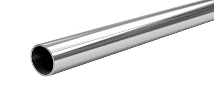 steel pipe isolated on white or transparent png