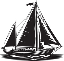 boat victor design isolated on the white background.