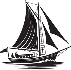 fishing boat victor design isolated on the white background.