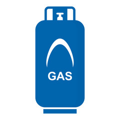gas icon vector illustration in blue color