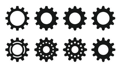 Minimalist Gear Icon for Settings and Tools