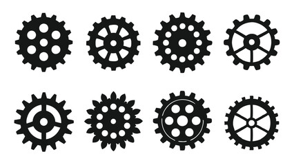 Minimalist Gear Icon for Settings and Tools