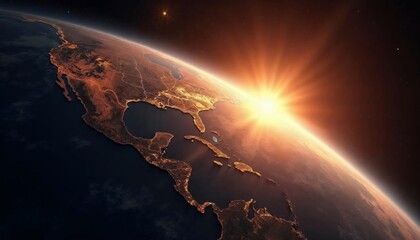 Earthrise: A New Dawn Over the Americas