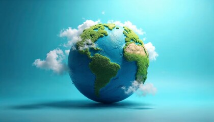 Eco-Friendly Earth Globe 3D Render Illustration