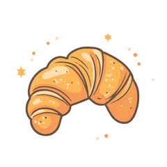 Vector illustration of a croissant in a clip art