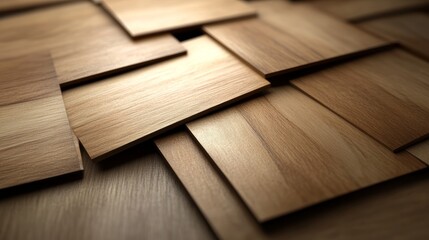 Collection of wooden panels displayed on a flat surface showcasing realistic texture and variety for design inspirations
