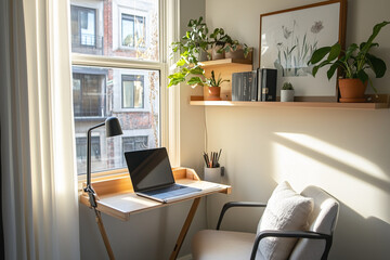  a stylish functional home workspace.


