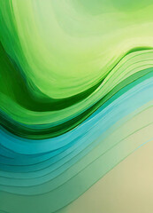 abstract gradient background features flowing curves and a smooth blend of green and blue color