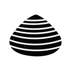 Silhouette Sea Shell vector art illustration