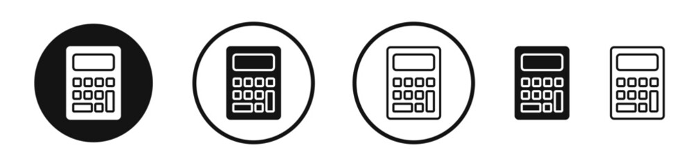 Calculator icon set. vector icons for apps and website ui design