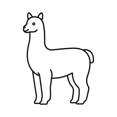 Line art Alpaca vector illustration for your project