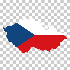 Czech republic map symbol shape, travel web flat concept icon vector illustration .