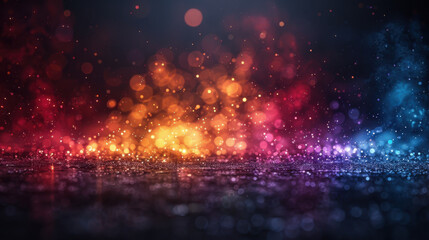 Obraz premium Vibrant colorful background with soft blurred gradient and bokeh effect