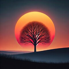 Obraz premium sunset in the desert