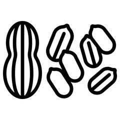 껍질 땅콩 아이콘