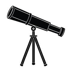 The silhouette telescope illustration design