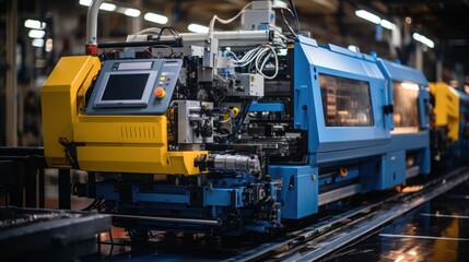 Fototapeta premium Industrial Factory: Modern Automated Manufacturing Machines