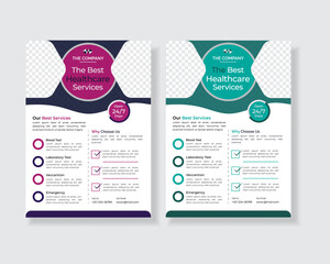 Medical flyer for promotion, vector file also editable.