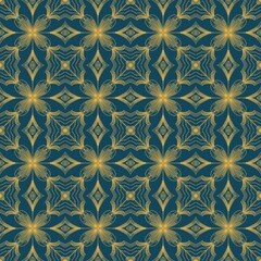 Fototapeta premium Native Tribal Textile Ethnic Ikat Boho Pattern Design for Background Carpet Wallpaper Clothing Wrapping Batik Fabric Kebaya and Ceramic 