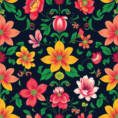 seamless pattern with flowers