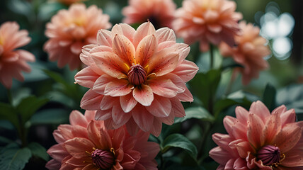 orange dahlia flower