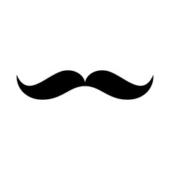 black and white mustache element
