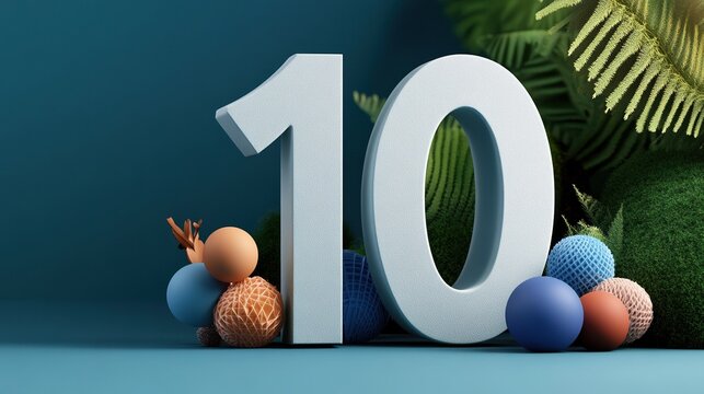 A countdown animation featuring the numbers 10 to 1 with bold typography - Powered by Adobe