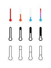 set of thermometer design element
