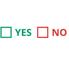 green red yes no side by side check box