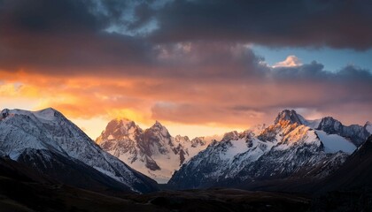 Fototapeta premium sunset in the mountains